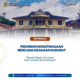 PEDOMAN KESIAPSIAGAAN BENCANA/KEADAAN DARURAT